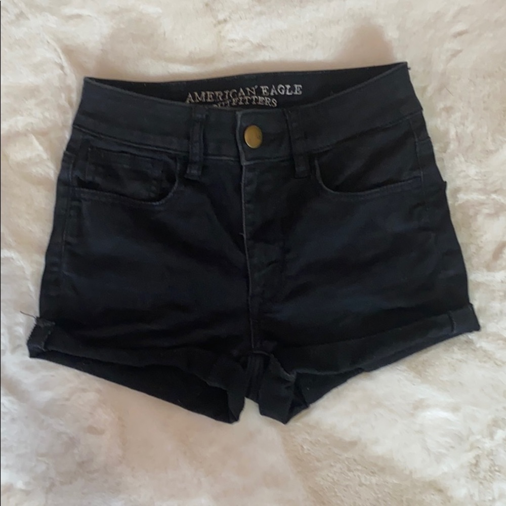 American Eagle high rise shortie size 2 black